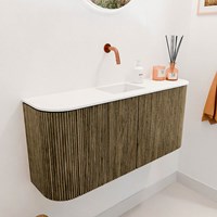 JOYA 93,2cm toiletmeubel ronding links + rechts kleur Dusk. Wastafel FAYE positie Midden Zonder kraangat kleur Talc.-3