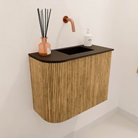 JOYA 51,6cm WC-möbel kurve links farbe Oak. Einbauwaschbecken FAYE position Rechts kein hahnloch farbe Urban.-3