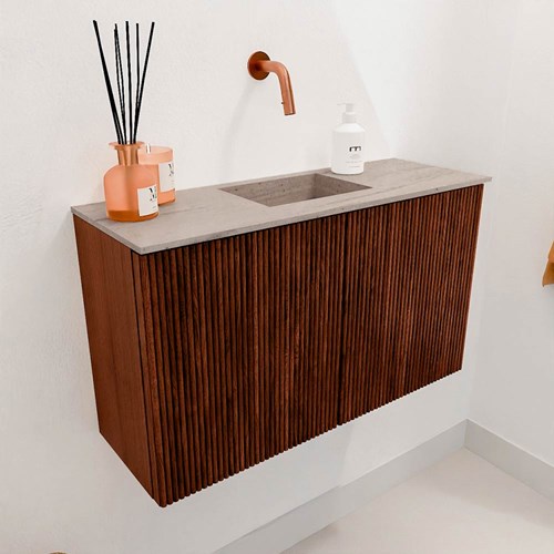 JOYA-DLUX 70cm WC-möbel farbe Ruby. Einbauwaschbecken FAYE position Mittig kein hahnloch farbe Saba.-3