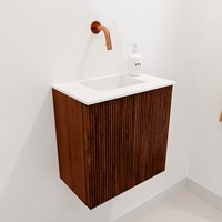 JOYA 40cm WC-möbel farbe Ruby. Einbauwaschbecken FAYE position Mittig kein hahnloch farbe Talc.-3
