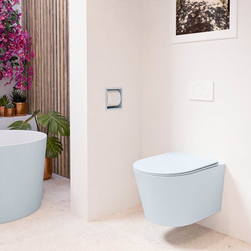 LAVIE Wand-WC single fire spülrandlose tiefspüler Clay. WC-Sitz leicht abnehmbar mit absenkautomatik Clay.-3