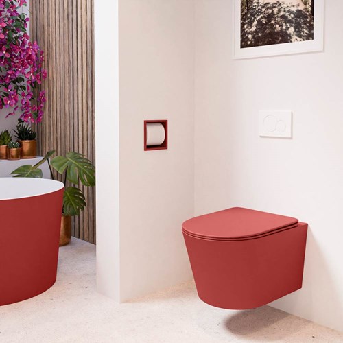 LAVIE WC suspendu single fire sans bride chasse d´eau profonde Fire. Abattant déclipsable avec fermeture douce Fire.-3