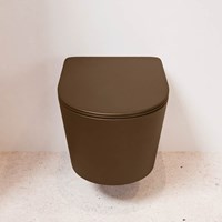 LAVIE WC sospeso single fire senza brida scarico profondo Rust. Copriwater sganciabile con chiusura rallentata Rust.-2