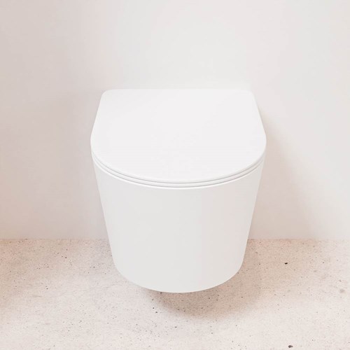 LAVIE WC sospeso single fire senza brida scarico profondo Talc. Copriwater sganciabile con chiusura rallentata Talc.-2
