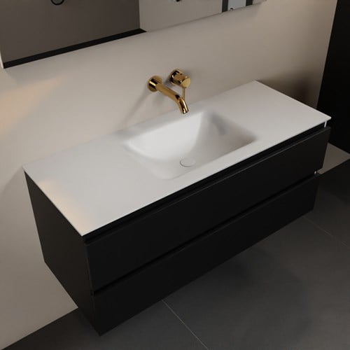 AIVY 120cm mueble de baño Urban. Lavabo Talc Solid surface Centro sin orificio.