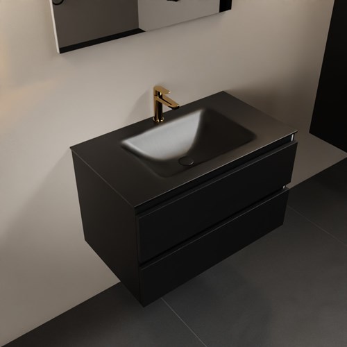 AIVY 80cm mueble de baño Urban. Lavabo Urban Solid surface Centro 1 orificio.
