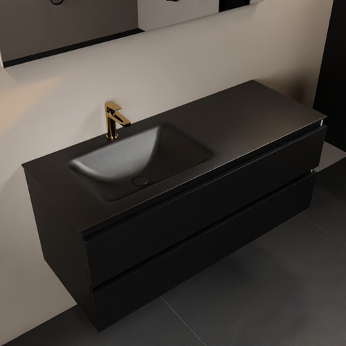 AIVY 120cm mueble de baño Urban. Lavabo Urban Solid surface Izquierda 1 orificio.