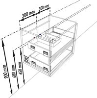 Aansluitmaten | AIVY | 60cm | Midden