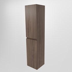 AIVY armoire colonne 160x35x35cm Mélamine 2 portes Mocha Fermeture douce.