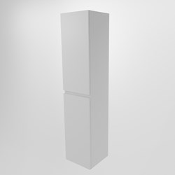 AIVY armoire colonne 160x35x35cm MDF 2 portes Talc Fermeture douce.