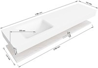 Lijntekening | ALAN 2 | Planchet 170cm | Links | Melamine 