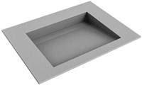 AVON Plata Lavabo incasso solid surface 61cm. Posizione lavabo Centro.