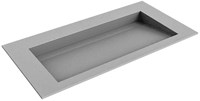 AVON Plata Einbauwaschbecken aus solid surface (mineralwerkstoff) 91cm. Waschbeckenposition Mittig.