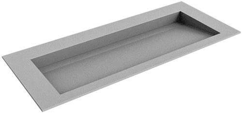 AVON Plata Inset / Built-in Basin solid surface 111cm. Position basin Center.