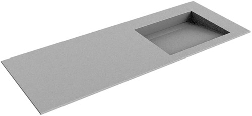 AVON Plata Einbauwaschbecken aus solid surface (mineralwerkstoff) 120cm. Waschbeckenposition Rechts.