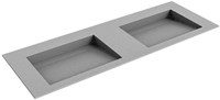 AVON Plata Lavabo incasso solid surface 130cm. Posizione lavabo Doppio.