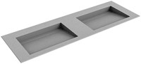 AVON Plata Lavabo incasso solid surface 141cm. Posizione lavabo Doppio.
