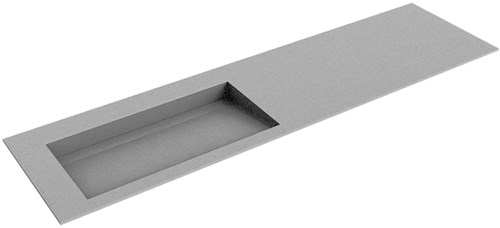 AVON Plata Einbauwaschbecken aus solid surface (mineralwerkstoff) 171cm. Waschbeckenposition Links.