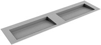 AVON Plata Inset / Built-in Basin solid surface 191cm. Position basin Double.