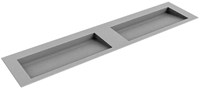AVON Plata Einbauwaschbecken aus solid surface (mineralwerkstoff) 201cm. Waschbeckenposition Doppelt.