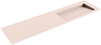 AVON Rosee Einbauwaschbecken aus solid surface (mineralwerkstoff) 181cm. Waschbeckenposition Rechts.