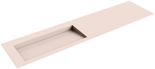 AVON Rosee solid surface inbouw wastafel 190cm. Positie wasbak Links.