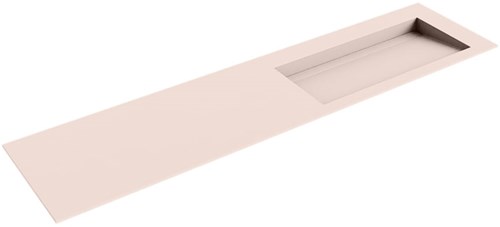 AVON Rosee Lavabo encastré solid surface 190cm. Position lavabo Droite.
