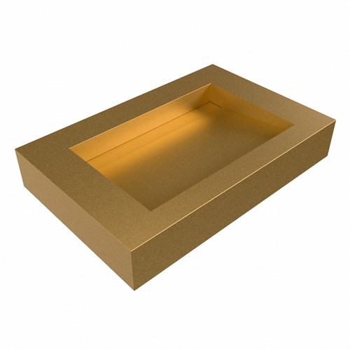 AVON Oro freihängend Waschtisch aus solid surface (mineralwerkstoff) 70cm. Waschbeckenposition Mittig rand 12cm hoch.