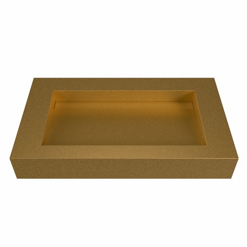 AVON Oro Lavabo sospeso à parete solid surface 80cm. Posizione lavabo Mittig bordo 12cm.-2