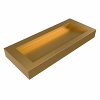 AVON Oro Lavabo sospeso à parete solid surface 111cm. Posizione lavabo Mittig bordo 12cm.