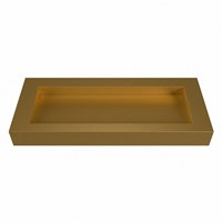 AVON Oro Lavabo sospeso à parete solid surface 111cm. Posizione lavabo Mittig bordo 12cm.-2
