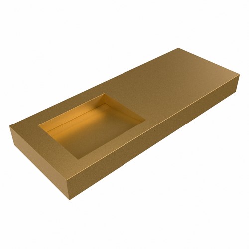 AVON Oro vrijhangende wastafel 121cm. Positie wasbak Links rand 12cm. 