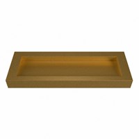 AVON Oro freihängend Waschtisch aus solid surface (mineralwerkstoff) 130cm. Waschbeckenposition Mittig rand 12cm hoch.-2