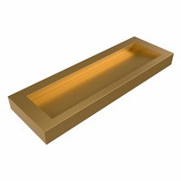 AVON Oro Lavabo sospeso à parete solid surface 140cm. Posizione lavabo Mittig bordo 12cm.