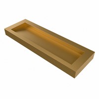 AVON Oro Lavabo sospeso à parete solid surface 140cm. Posizione lavabo Mittig bordo 12cm.-3
