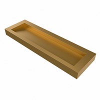 AVON Oro Lavabo sospeso à parete solid surface 150cm. Posizione lavabo Mittig bordo 12cm.-3