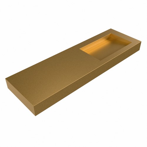 AVON Oro Lavabo sospeso à parete solid surface 150cm. Posizione lavabo Rechts bordo 12cm.
