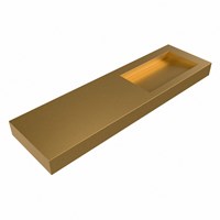 AVON Oro Lavabo mural solid surface 160cm. Position lavabo Droite rebord 12cm.