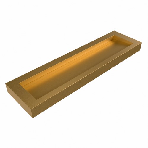 AVON Oro Lavabo sospeso à parete solid surface 170cm. Posizione lavabo Mittig bordo 12cm.