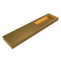 AVON Oro Lavabo mural solid surface 200cm. Position lavabo Droite rebord 12cm.
