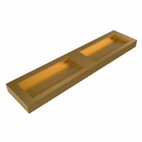 AVON Oro Lavabo mural solid surface 200cm. Position lavabo Double rebord 12cm.