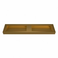 AVON Oro Lavabo mural solid surface 200cm. Position lavabo Double rebord 12cm.-2
