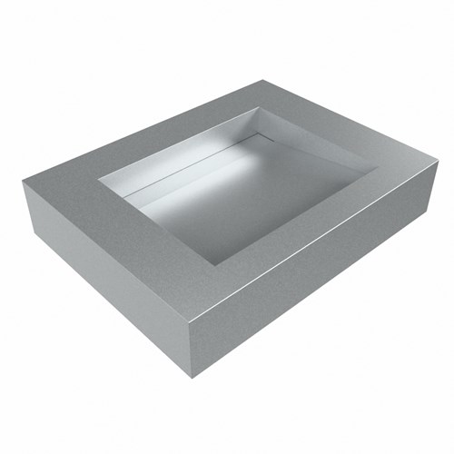 AVON Plata Lavabo suspendido de solid surface 61cm. Posición del fregadero Centro borde de 12cm de alto.