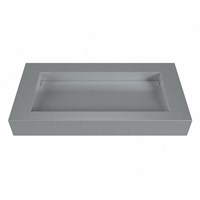 AVON Plata Lavabo sospeso à parete solid surface 91cm. Posizione lavabo Mittig bordo 12cm.-2
