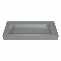 AVON Plata Wall-Hung Basin solid surface 110cm. Position basin Center rim 12cm.-2