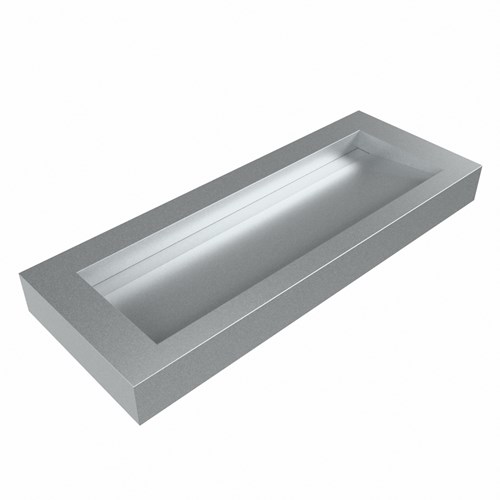 AVON Plata Lavabo sospeso à parete solid surface 121cm. Posizione lavabo Mittig bordo 12cm.