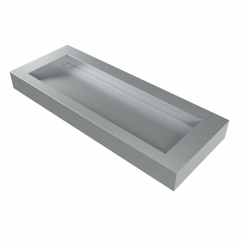 AVON Plata Lavabo sospeso à parete solid surface 121cm. Posizione lavabo Mittig bordo 12cm.-3