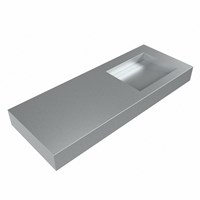 AVON Plata Lavabo sospeso à parete solid surface 121cm. Posizione lavabo Rechts bordo 12cm.