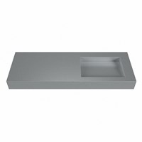AVON Plata Lavabo mural solid surface 130cm. Position lavabo Droite rebord 12cm.-2