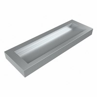 AVON Plata Lavabo suspendido de solid surface 141cm. Posición del fregadero Centro borde de 12cm de alto.